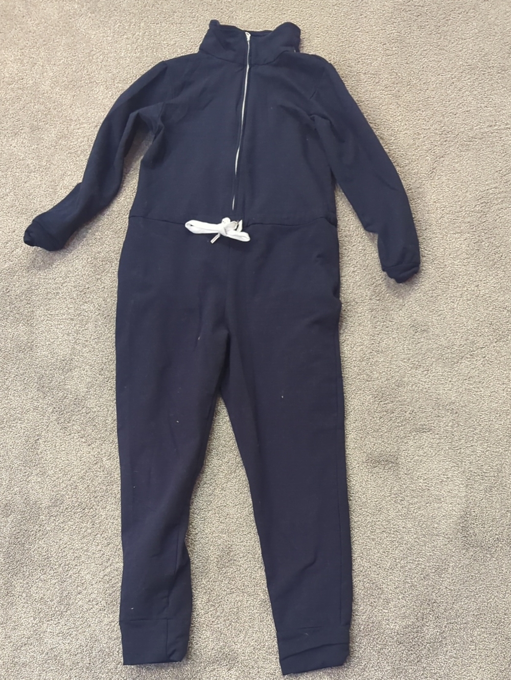 Smash + Tess Navy Knit Zip Romper